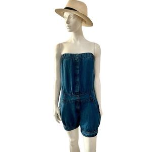 Vintage Y2K Sisley Denim Tencel Romper